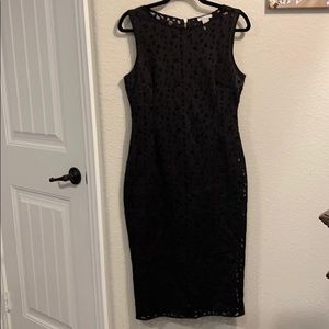 Black fitted curvy dress